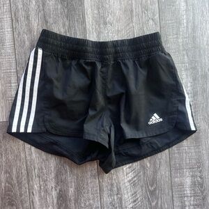 Adidas Black Shorts with White Accents